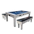 RACK Luxor 7.5Foot 4in1 MultiGame Swivel Billiard/Pool Table with