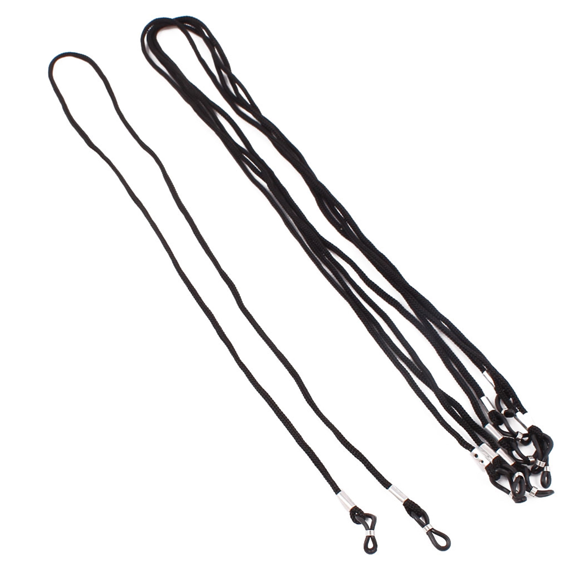 Unique Bargains Glasses Sunglasses Neck Adjustable Lanyard Holder Strap String Black 5pcs