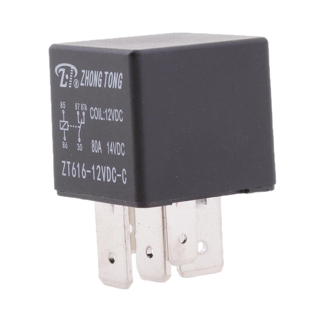 SPDT con Soporte de 5 Pines para Aplicaciones Automotrices 12V 80A Piezas de Reemplazo Cola 12V 5 Pin Relay