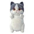 thumbnail image 1 of Flocking Resin Cartoon Cats Shape Resin Dolls Tabletop Cute Standing Animal Resin Decoration, 1 of 5