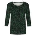 thumbnail image 4 of ZHYou Women Valentine's Day T-Shirts Casual Soft V-Neck St. Patrick's Day Printed 3/4 Sleeve Loose Fit Spring Summer Tops,Black,White,Red,S,M,L,XL,2XL ,3XL,4XL,5XL,Green,S, 4 of 5
