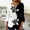 Dark Gray, variant on Holiday Women's Tops V-Neck 3/4 Sleeve Blouses Floral Casual Shirts for Women