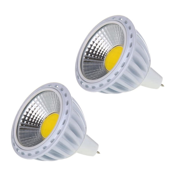 2X GU5,3 / MR16 6W COB LED Lamapra Bombilla 420LM 60 3000K Blanco Calido DC 12V