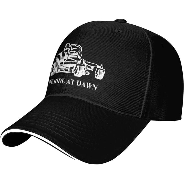 We Ride at Dawn Lawn Mower Hat Classic Low Profile Baseball Cap Adjustable Golf Dad Hats