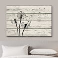 thumbnail image 3 of wall26 Canvas Print Wall Art Windy Black &amp; White Dandelion Silhouette Nature Flowers Wood Panels Illustrations Rustic Scenic Colorful Multicolor Cool Zen for Living Room, Bedroom, Office - 16&quo, 3 of 5