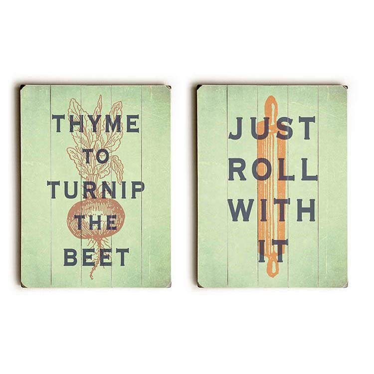 12 Inch Wood Plaque with Turnip