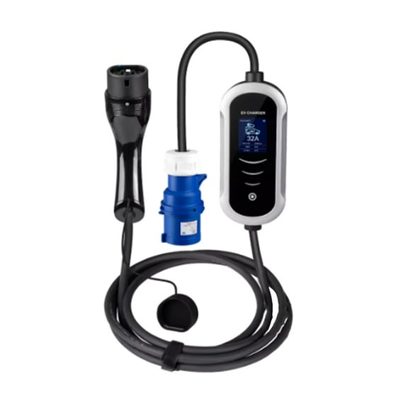 7KW Type 2 EV Portable Charger with Conversion Plug 5 Currents Modes Car Fast Charger for Electric Vehicle