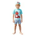 thumbnail image 3 of LRen Swimsuit for Boys Rash Guard Swim Set with Swim Trunks Bathing Suit Short Sleeve Swim Shirt Quick Dry Swimsuit Kids Swimwear, 3 of 6
