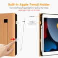 thumbnail image 3 of DTTO iPad 9th/8th/7th Generation 10.2 Inch Case 2021/2020/2019, Premium Leather Business Folio Stand Cover with Built-in Apple Pencil Holder - Auto Wake/Sleep and Multiple Viewing Angles, Ice Blue, 3 of 7