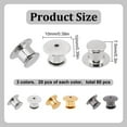 thumbnail image 2 of 60 Pcs 3 Colors Pin Keepers Replacement Pin Back Locking Clasp Metal Pin Locks Back Suitable for Brooches Lapels Badges Enamel Needles and DIY Crafts, 2 of 7