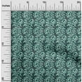 thumbnail image 2 of oneOone Cotton Silk Dark Teal Green Fabric Asian Batik Floral Quilting Supplies Print Sewing Fabric By The Yard 42 Inch Wide, 2 of 4