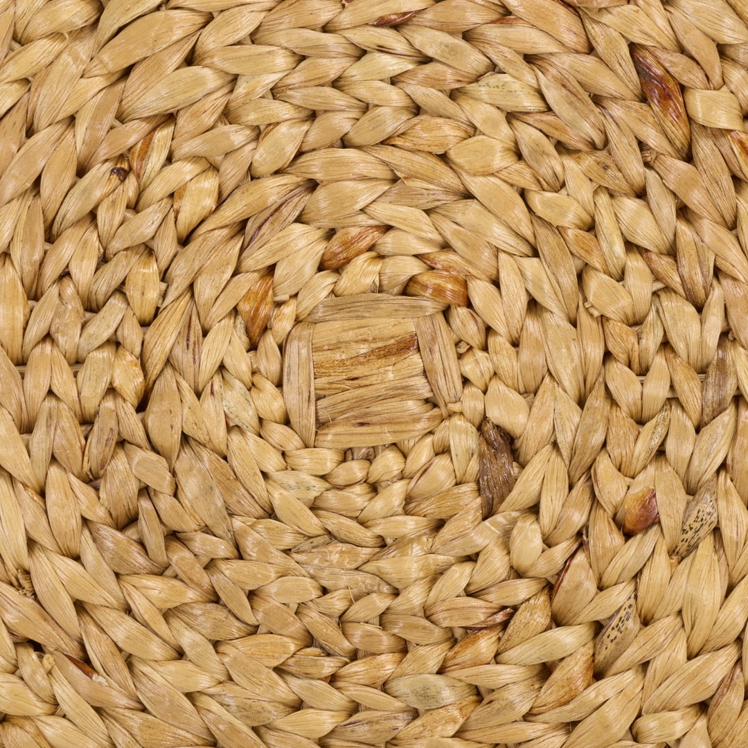 Safavieh Couture Olwynn Water Hyacinth Ottoman, Natural