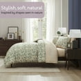 thumbnail image 2 of Virtu King Comforter Set, Biomorphic Design King Size Comforter Set, 7-Pc All Season Bedding Comforter Set, Cream, 2 of 8