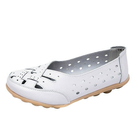 

Youmylove Women Shoes Casual Flat Heel Single Hollow Out Solid Color Shoes Woman Comfort Footwear