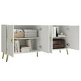 thumbnail image 2 of Castle Place Glam Sideboard Buffet Cabinet, White, 2 of 8