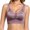 Purple, variant on Women Wirefree Seamless Comfort Bra, Lace Trim Racerback Padded Everyday Support Lounge Bralette Purple XXXL