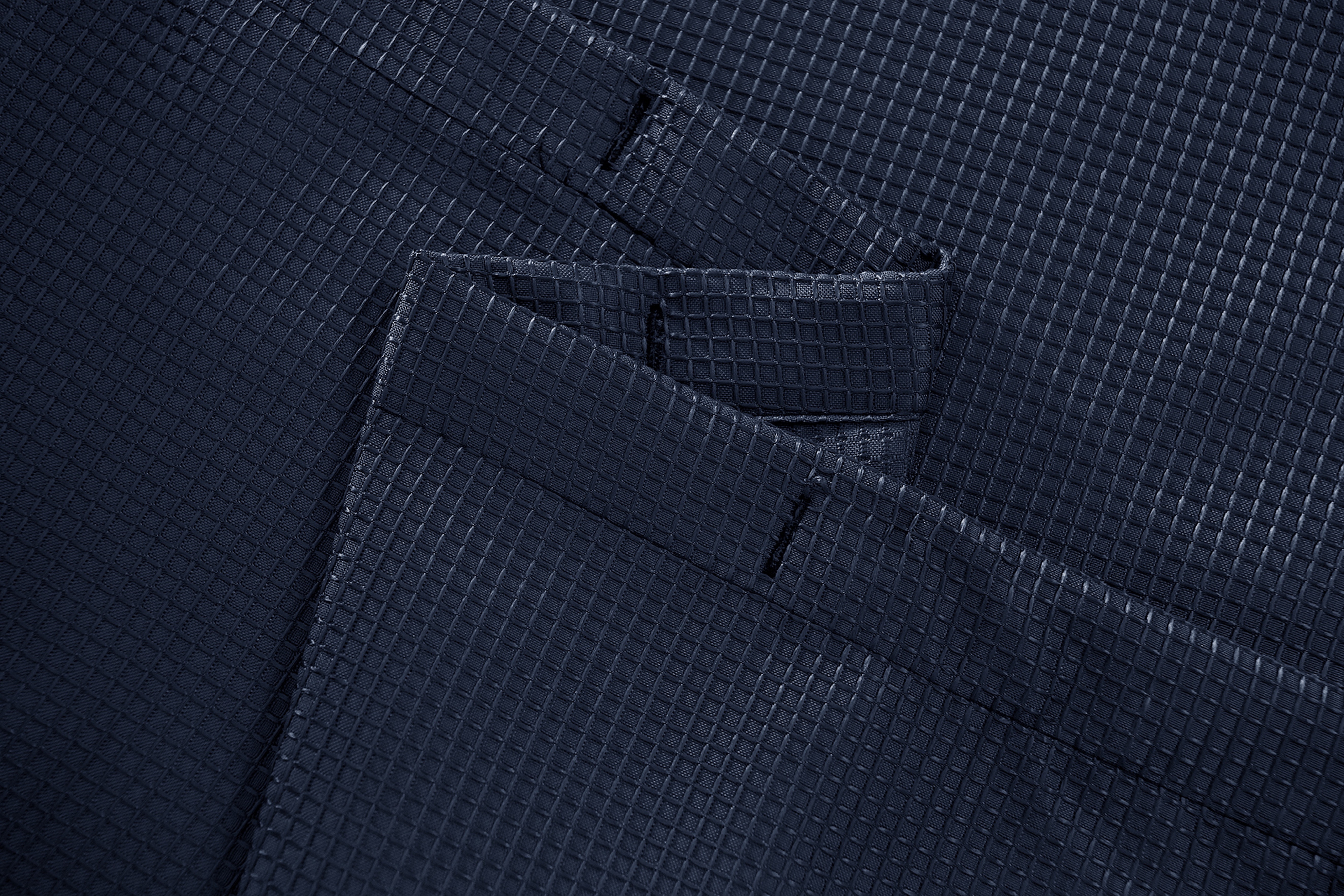 Dainty Home Waffle Weave Textured Fabric Shower Curtain, 70” x 72", Navy
