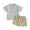 Gray, variant on Bagilaanoe 2pcs Toddler Baby Boy Shorts Set Short Sleeve Striped Shirt Tops + Shorts 6M 12M 18M 24M 3T 4T Kids Casual Summer Clothes