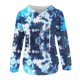 thumbnail image 5 of Gibobby Sudadera en Ligero y calientito Sudaderas para mujeres Fashion Drawstring Button Pocket Shirt Casual Long Manga Tie Gradiente de tinte impreso Hoodie Suatshirt （Azul， L), 5 of 5