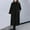 A_ Black, variant on Womens Pea Coat Plus Size Wool Coat Long Winter Coat Elegant Dress Coat Office Work Jacket Business Casual Coats Black XXXL