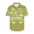 thumbnail image 3 of Txeol Elevate Your Style with Short Sleeve Button Down Hawaiian Shirts for Men – Perfect for BBQs, Pool Parties, and Weekend Getaways Weekly Sale,Green,L, 3 of 5