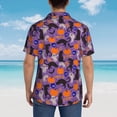 thumbnail image 4 of Fuzoiu Halloween Black Cats Print Hawaiian Shirt for Men, Summer Beach Casual Short Sleeve Button Down Shirts, Men’s Beach Summer Shirts with Pocket,Large, 4 of 7