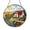Acrylic 3.5 Inch, variant on Sunlit Cottage Landscape Stained Glass Panel with Stream and Foliage, Charming Rustic Window Accent