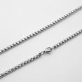 thumbnail image 3 of 2pcs-Chaîne （70cm） Homme Collier et Bracelet en Acier Inoxydable Argent, 3 of 4
