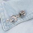 thumbnail image 4 of OUNONA 2Pcs Vintage Music Note Microphone Brooch Pin Set Fashionable Retro Stylish Music Theme Brooch Pin Decorative Lapel Pin Novelty Lapel Pin, 4 of 8