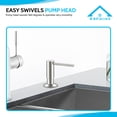 thumbnail image 3 of KBFmore 350 ml Round Stainless Steel Kitchen Soap or Lotion Dispenser with 360 Degree Swivel Spout, 3 of 8