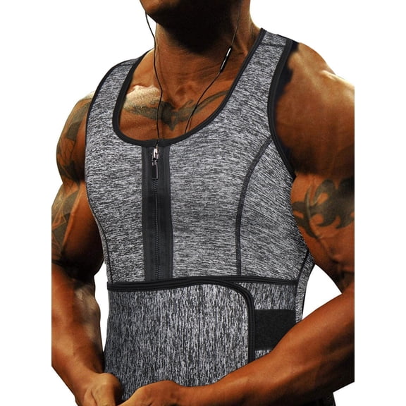 COMFREE Waist Trainer for Men Hot Neoprene Calorie Burning Tummy Control Corset Body Shaper Sauna Sweat burn Calorie Abdomen Workout Vest Tank Top Compression Shirt