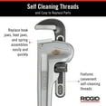thumbnail image 6 of Ridgid 31105 Aluminum Straight Pipe Wrench, 24 in. Plumbing Wrench, 6 of 9