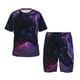 thumbnail image 1 of Balery Galactic Wolf Stare Conjunto de Pijama Infantil de Manga Corta con Estampado – Ropa de Dormir de Algodón Suave-4X-Large, 1 of 6