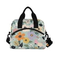 thumbnail image 6 of FORMRS Reusable Lunch Bag for Work School Leakproof Insulated Cooler with Adjustable Shoulder Strap, Green Floral Pattern, 6 of 6