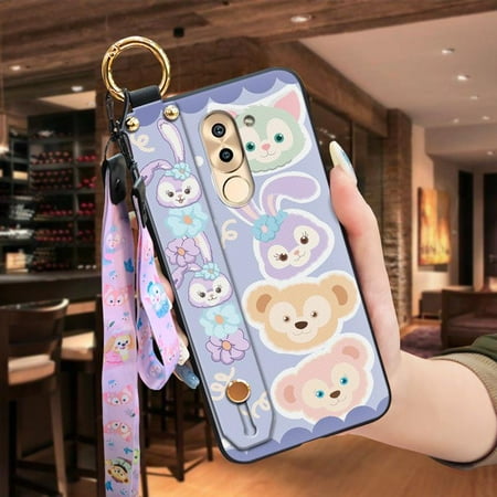 YTF-Phone Case For Huawei Honor 6X/GR5 2017/Mate 9 Lite, Wrist Strap Lanyard ring Dirt-resistant Waterproof Back Cover Cute protective Soft case Anti-dust Phone Holder Shockproof Durable