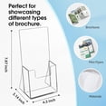 thumbnail image 2 of MaxGear Premium Acrylic Brochure Holder 4 Inch - Clear Counter Display Stand, 2 of 6