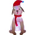 thumbnail image 1 of 4ft Christmas Inflatable Dog with LED Lights: Outdoor Holiday Yard Décor, 1 of 5