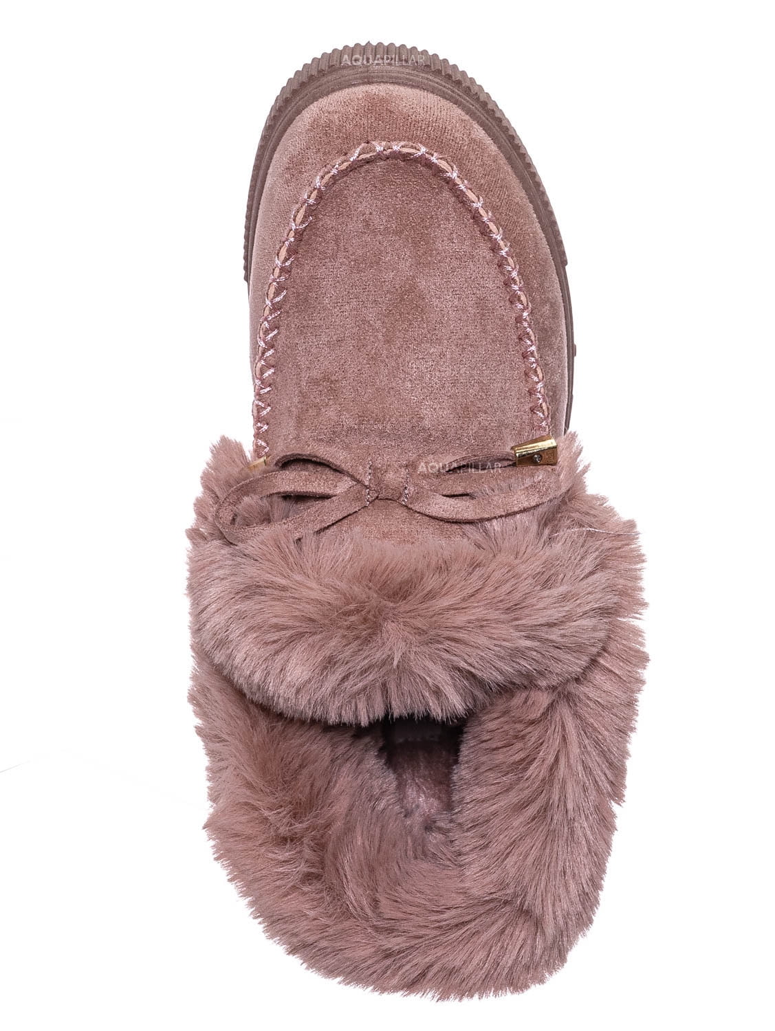 faux fur moccasin slippers