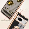 thumbnail image 2 of Compatible with Google Pixel 7 5G Case Heart Plating Kickstand Mental Ring Luxury Elegant Case Camera Protector TPU Shockproof Protective Back Cover Designed for Google 7 5G Case -Black, 2 of 5