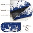 thumbnail image 2 of Navy Blue Christmas Bathroom Rug Washable 2x3 Entryway Rug Non Slip Xmas Elk Tree Snowflake Front Door Mat Low Pile Indoor Doormat Throw Floor Carpet for Kitchen Bedroom Entrance, 2 of 8