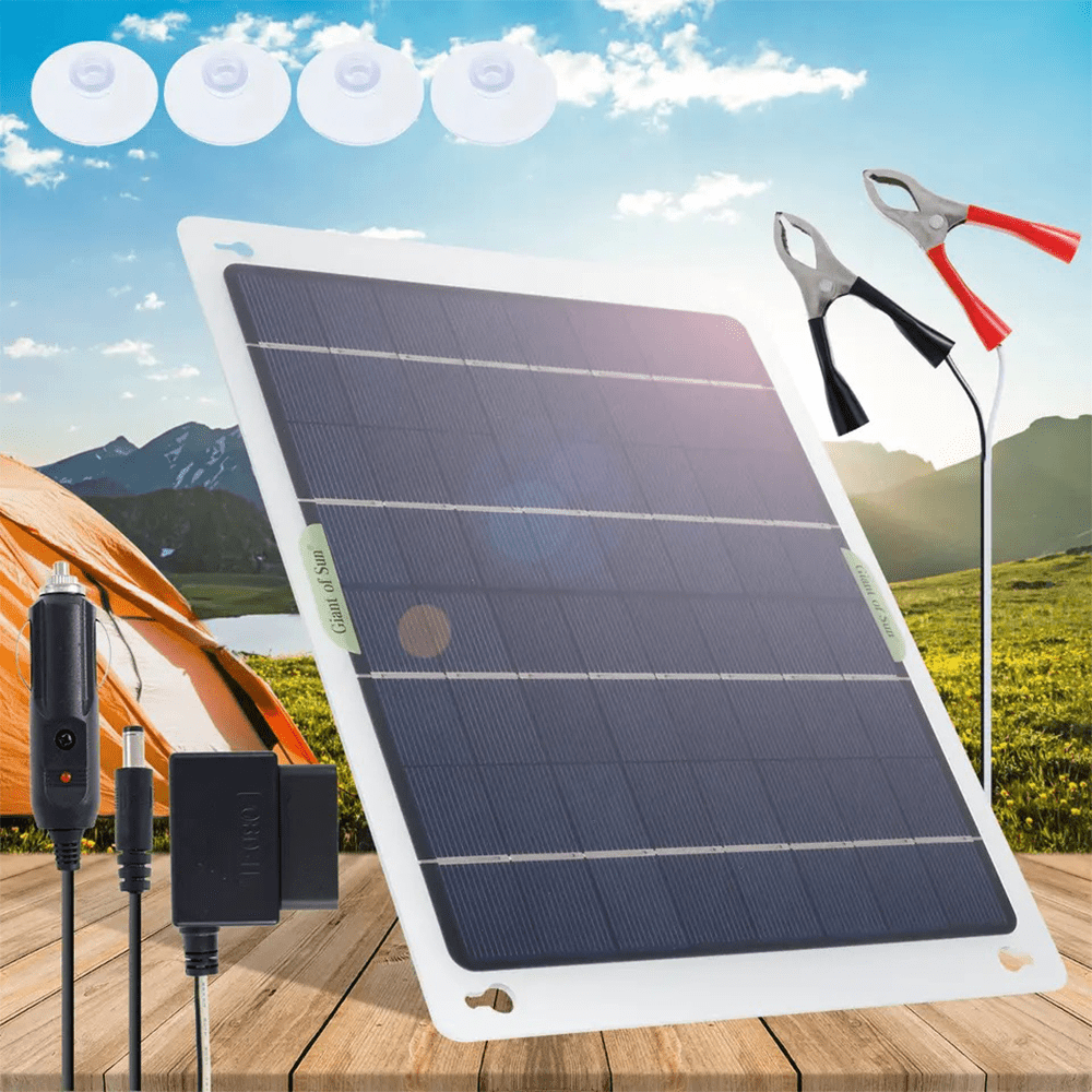 Portable Solar Panels,DFITO 40W/18V Mini Solar Panel with USB Ports & DC Output(10 Connectors), Solar Charger for Power Station Phones Laptop Tablet Outdoor Camping RV