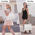 thumbnail image 6 of Large Capacity Tote Bag,White Butterfly Pattern Handbag Fashion Luxury Tote Bag,15.7"x13"x 5.1" Inches,Laptop Compatible, 6 of 6