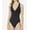 Black, variant on La Blanca Women's Cross Back One Piece Swimsuit Black Size 6