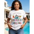 thumbnail image 5 of Today's Forecast Cruising With a Chance of Drinking T-Shirt, Women's Funny Cruise Vacation Graphic Tee, Cruise Ship Travel Shirt, Short Sleeve Crew Neck Top, 5 of 11