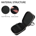 thumbnail image 2 of Estuche rígido portátil de cuero sintético para auriculares con bolsillo de malla y llavero, bolsa protectora para guardar auriculares, 2 of 5