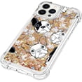 thumbnail image 6 of Compatible with iPhone 14 Pro Max Case Glitter for Girls Women Cute Liquid Floating Quicksand Shockproof Bumper Silicone Clear Case for iPhone 14 Pro Max 6.7 inch Gold Dog YB, 6 of 12