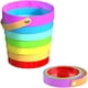 thumbnail image 1 of HAYANRainbow Color Kitchen Trash Can, and Easy to Carry Trash Can for Car, Bathroom, Laundry, Kitchen, Office Desktop, Dormitory Trash Can, Colorful Trash Can Compatible with Standard Trash Bags, 1 of 1