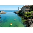 thumbnail image 2 of McRoberts, Julien 18x13 Gold Ornate Wood Framed with Double Matting Museum Art Print Titled - Cascais-Portugal Kayaking in the waterway neat the palace, 2 of 4