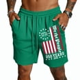 thumbnail image 4 of Havenx 4th Of July Shorts for Men Mesh Drawstring Elastic Waist Shorts with Pockets Fast Dry Sweat Shorts Lightweight Summer Beach Gym Workout Clothes,Green L, 4 of 5