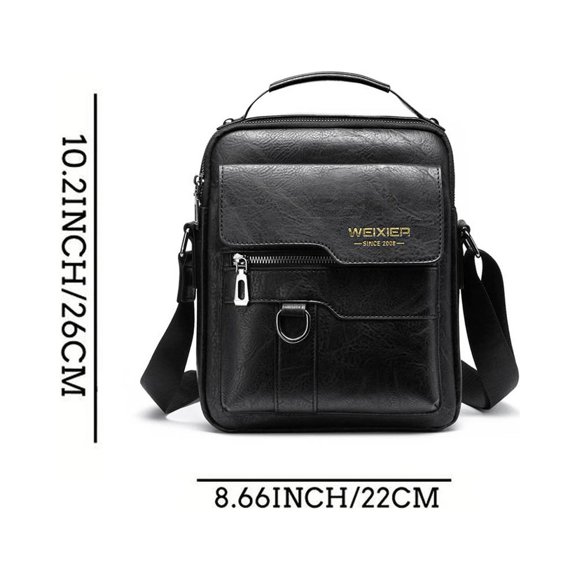 Crossbody Bag Men Crossbody Bag Men's Shoulder Bag Vintage Leather Vertical Hand Business Men's Casual Leather Bag Satchel Bag for Men Father /Anniversary Shoulder Bag for Men